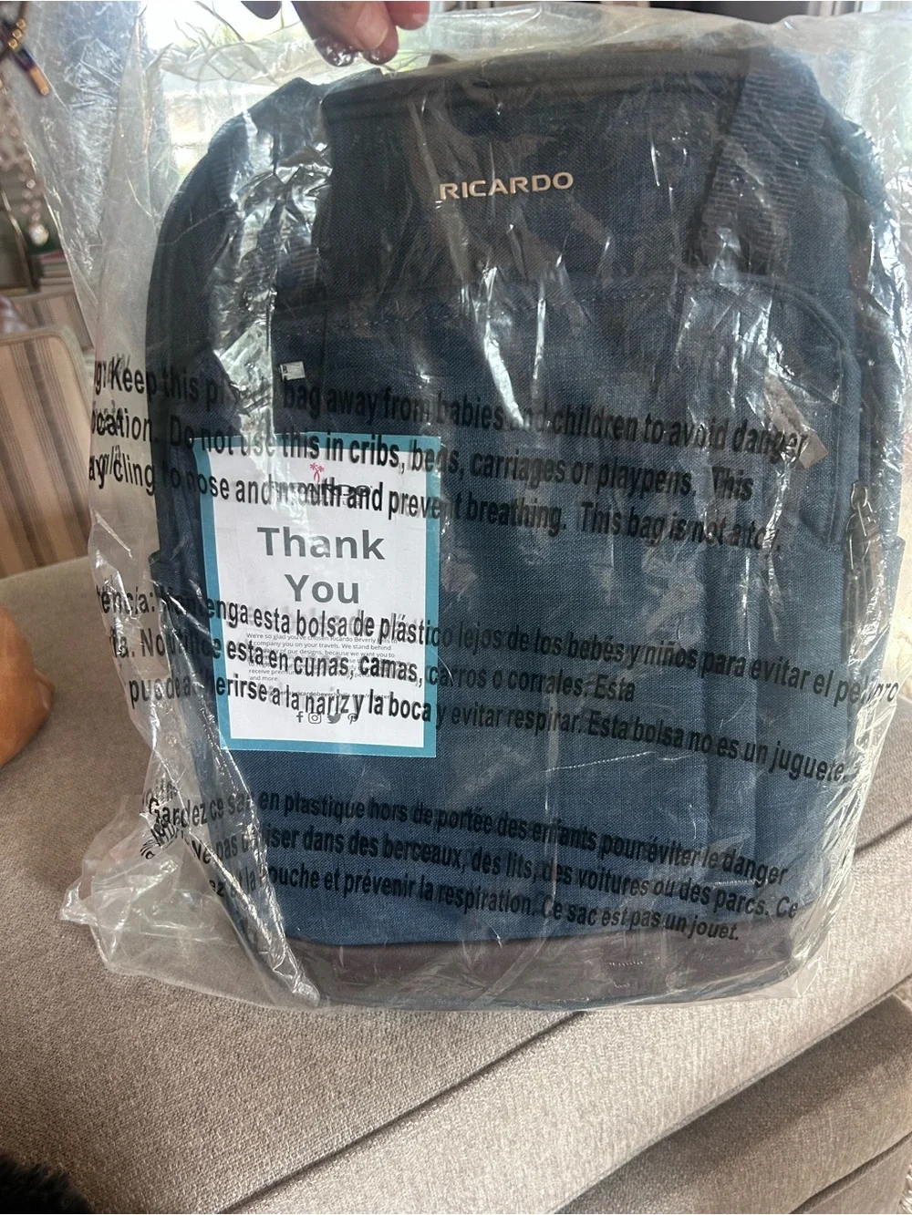 Brand new Ricardo Men's Laptop Bag in Navy Blue tags attached!